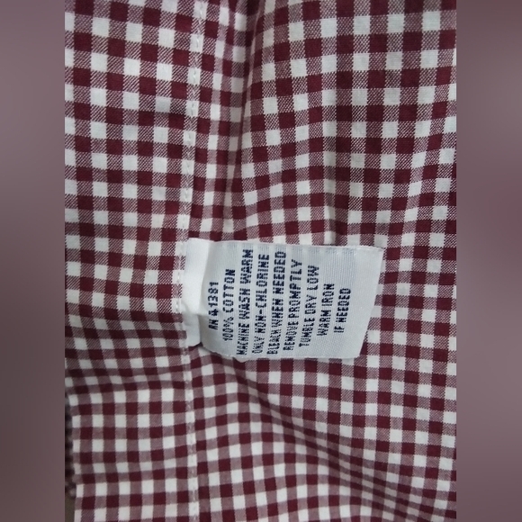 Ralph Lauren Button Up 100% Cotton Gingham Print Size Medium - Picture 5 of 5